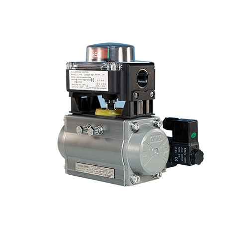 Straight stroke pneumatic actuators, solenoid valve, limit switches and air filters