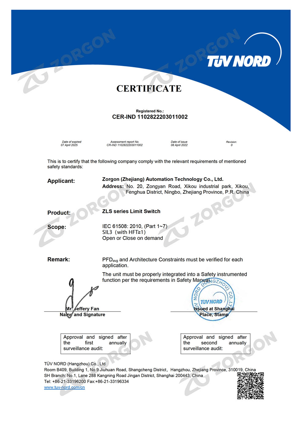 ZLS SERIES LIMIT SWITCH